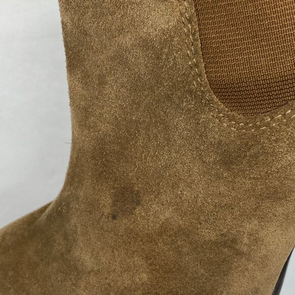 Jessica Simpson Tan Suede Heel Ankle Booties size 7.5 - Picture 7 of 8